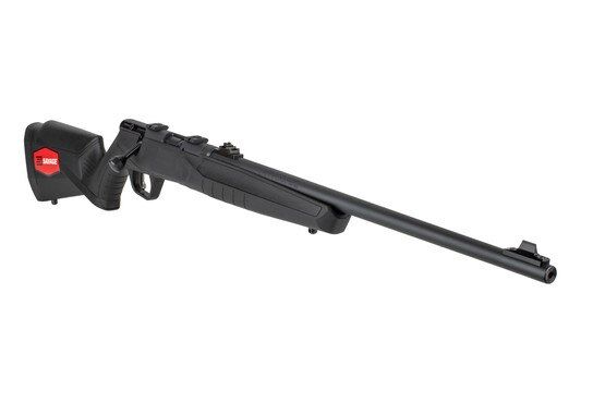 Savage Arms B22 bolt action rifle is drilled and tapped for scope mounts